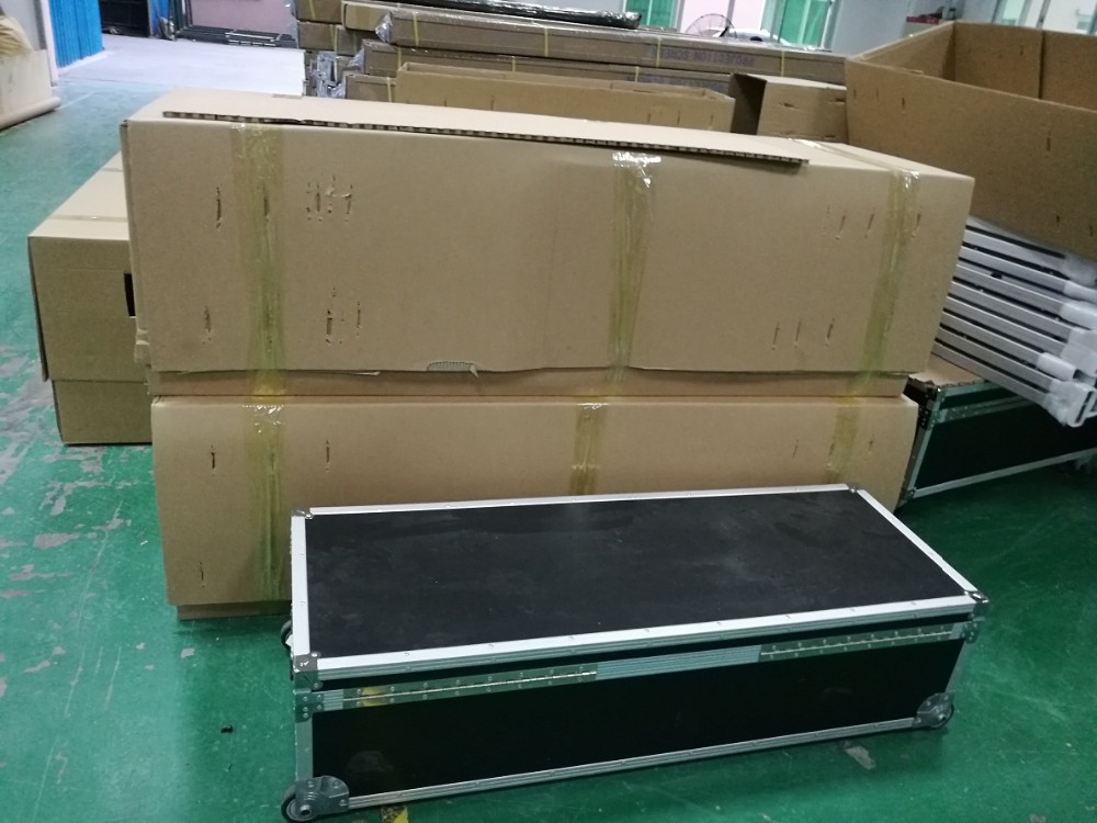 120inch Front Rear Projection Fast Fold Portable Projection Screen With Stand Metal 3D PVC Fabric