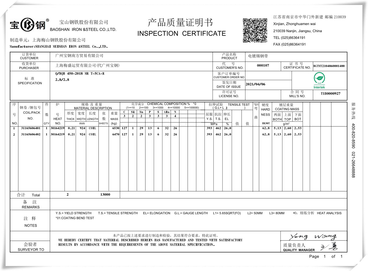 Tinplate Sheet For Food Tin Lids 0.25mm 0.20mm rust resistance 842mm 800mm 730mm Thickness SPTE/TFS Tinplate Coils
