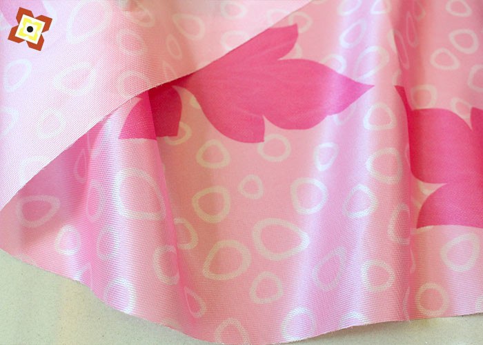 Pink Mattress Quilted Fabric 100% Polyester Warp Knitted Printed 250cm Width