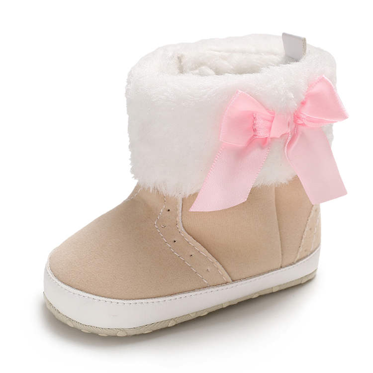 2019 winter warm plush 0-2 years girl princess baby booties newborn