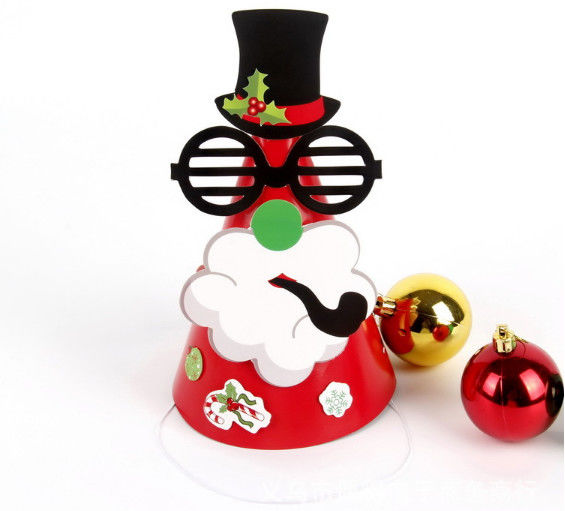 Diy New paper Christmas hat party supplies children's kindergarten handmade paste DIY creative Christmas gift