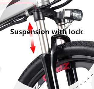26 Inch Electric Folding Bike With 12.8AH Lithium Battery Aluminium Alloy Frame