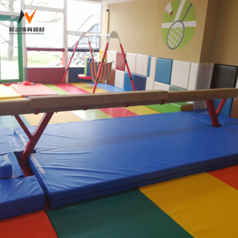 Gymnastics Gym Exercise Equipment Balance Beam And Mat For Home 400*10*80-120cm