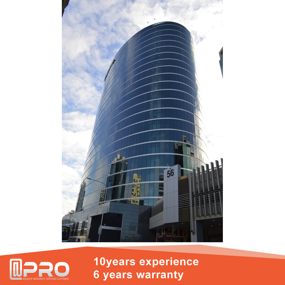 Waterproof Storefront Glazing Aluminium Facade Curtain Wall