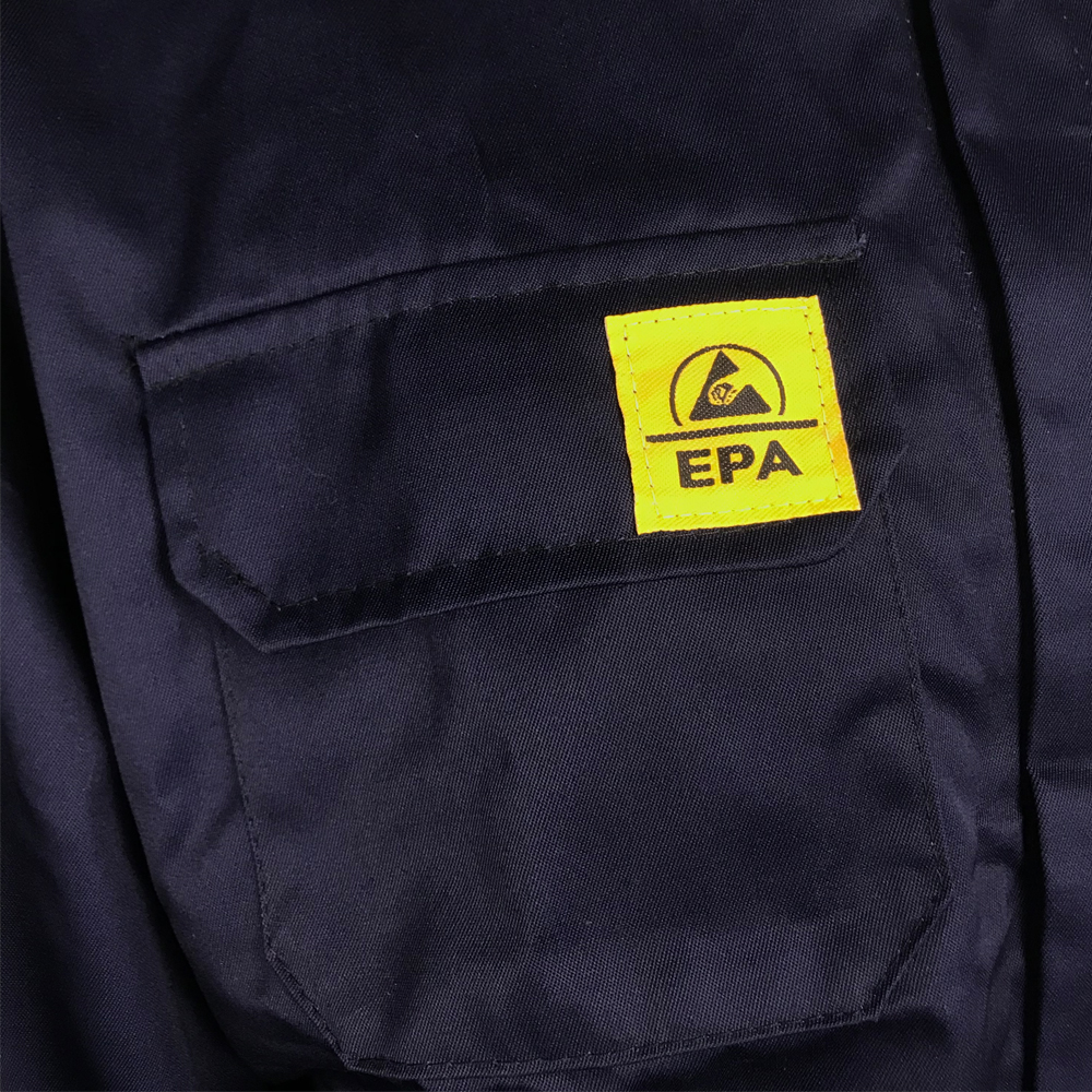 Navy Blue Unisex Supervisor Manger 220g ESD Smock