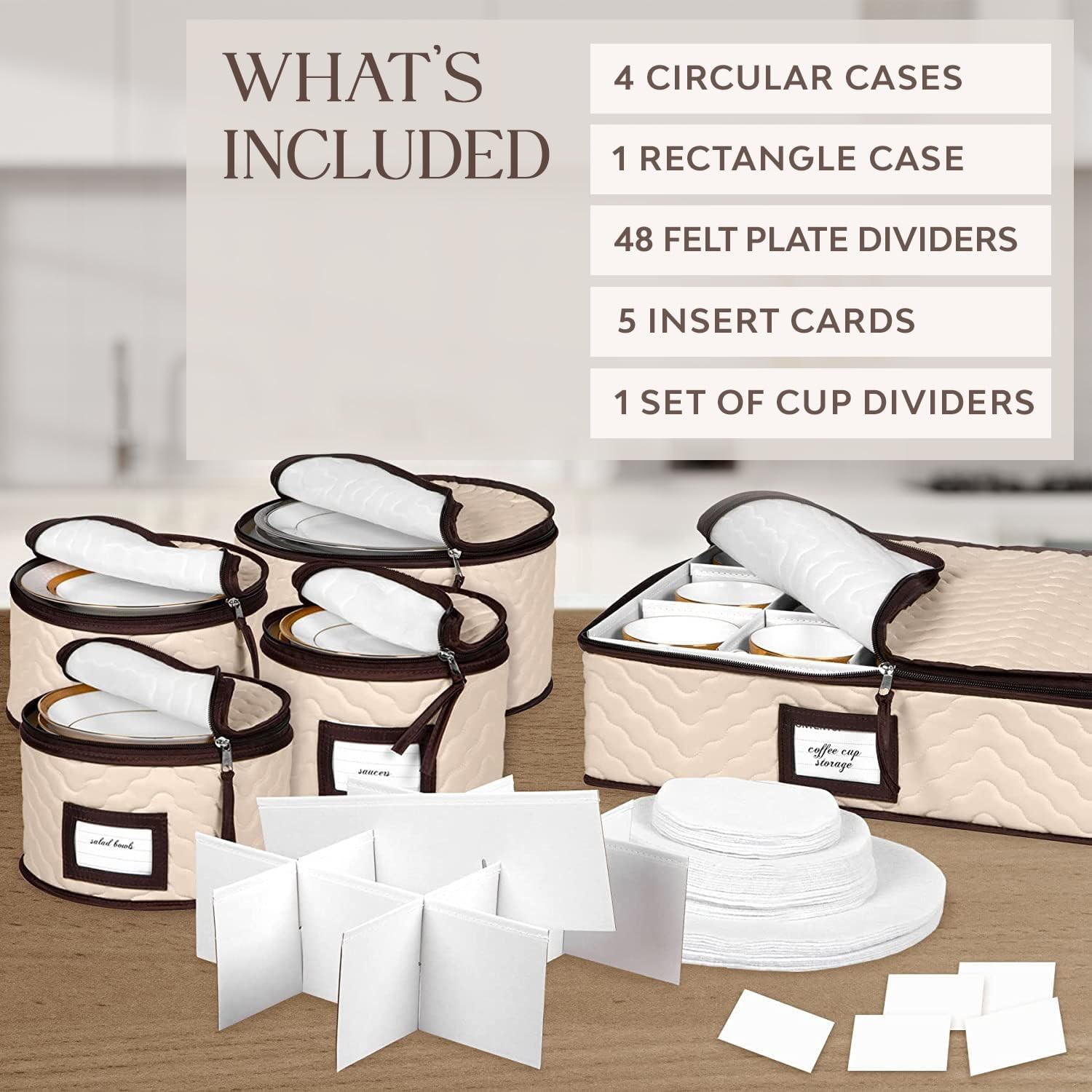 China Storage Containers 5-Piece Set Moving Boxes For Dinnerware, Glasses, Plates, Mugs And Saucers Sturdy Quilted