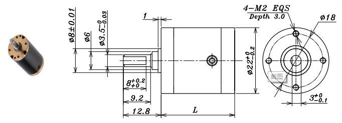 Planetary Gearbox For Hydraulic Motor , Stepper Motor Reduction Gearbox D22mm