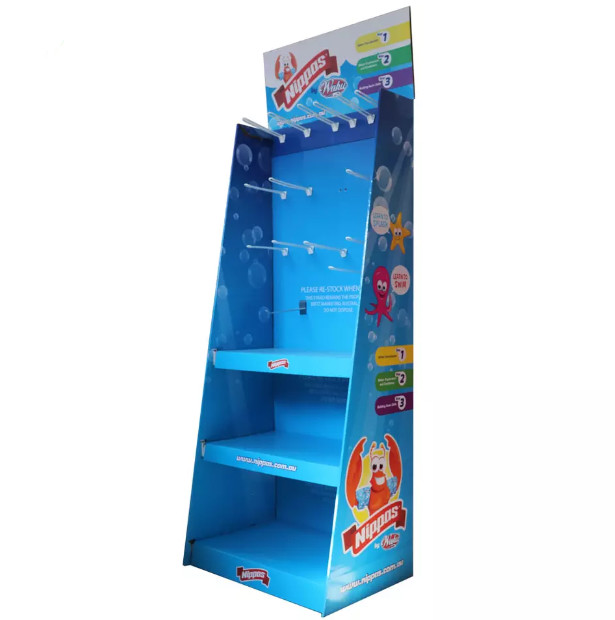 Supermarket Retail Store Cardboard Hook Display For Children Toys Promotion