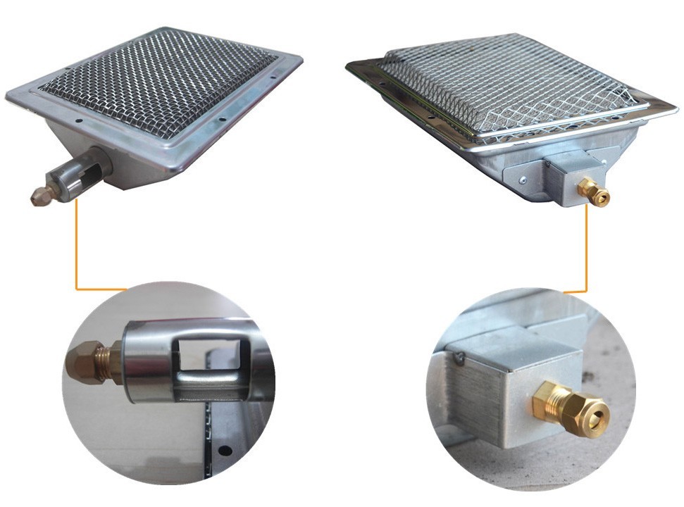 THD220 Infrared Mini Gas Burner BBQ Grill Ceramic Burner 220*170*60mm