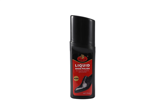 75ml Black Color Liquid Shoe Polish With Sponge Applicator Shoe Shine Care For Combat Boots China Factory OEM