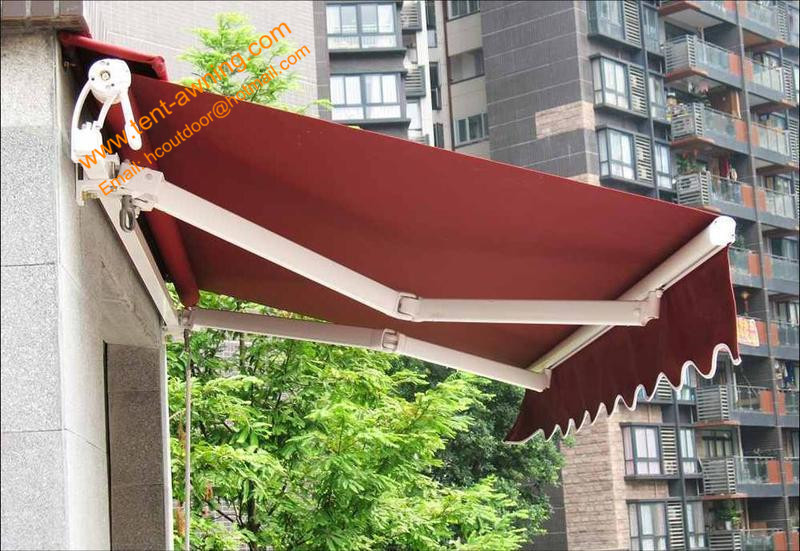 Waterproof UV Resistance Retractable Balcony Canopy Aluminum Customized Sizes Awnings
