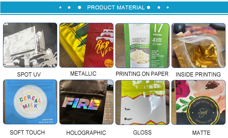 Plastic Packaging Mylar Food Bags Eco Friendly For Candy Gummies Sugar