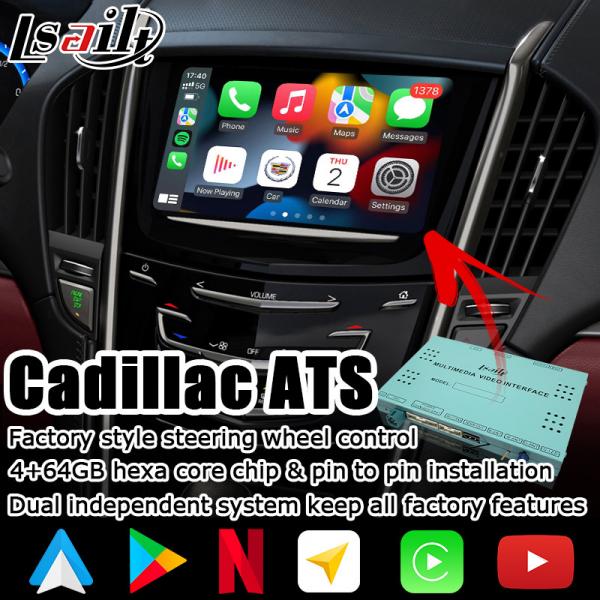 Quality Wireless carplay Android auto navigation box video interface for Cadillac ATS video for sale