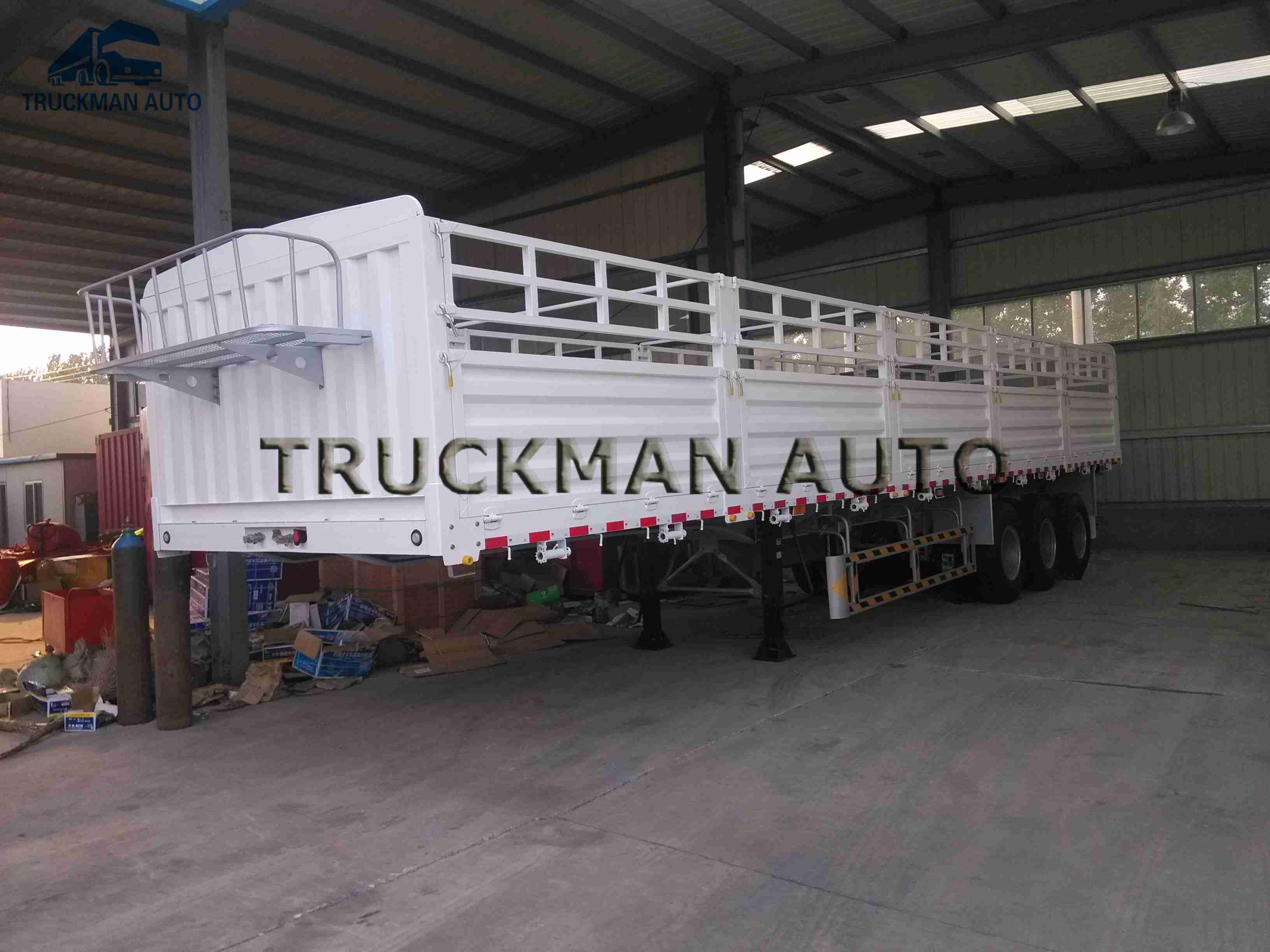12.5m 3 Axles Fence Semi Trailer Suitable Height Easy Maintenance / Repair