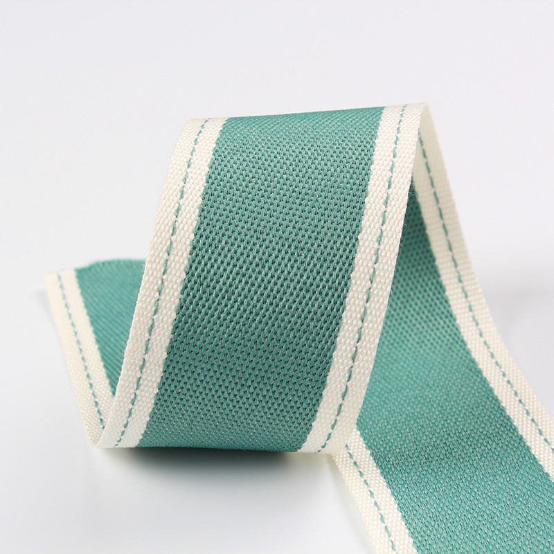Stitched Edge Polyester Ribbon 6mm-40mm Poly Ribbon Rolls Green Red