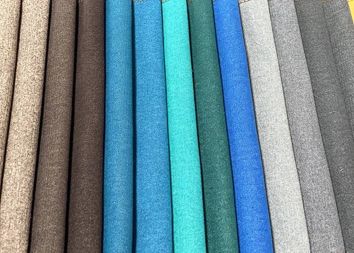 Solid Chenille Sofa Fabric , 377gsm Polyester Chenille Upholstery Fabric