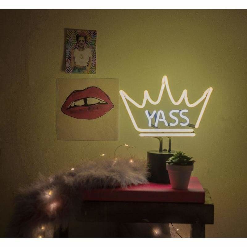 Yellow Neon Light Desk Lamp Neon Wall Sculpture Ac 130V Adapter