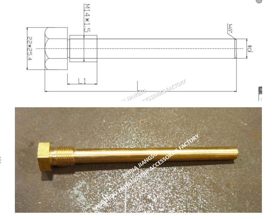 Copper Guide Bolt For Air Pipe Head No.533HFB-200A & Cop Guide For Air Vent Head No.533HFB-350A Material: Stainless Steel