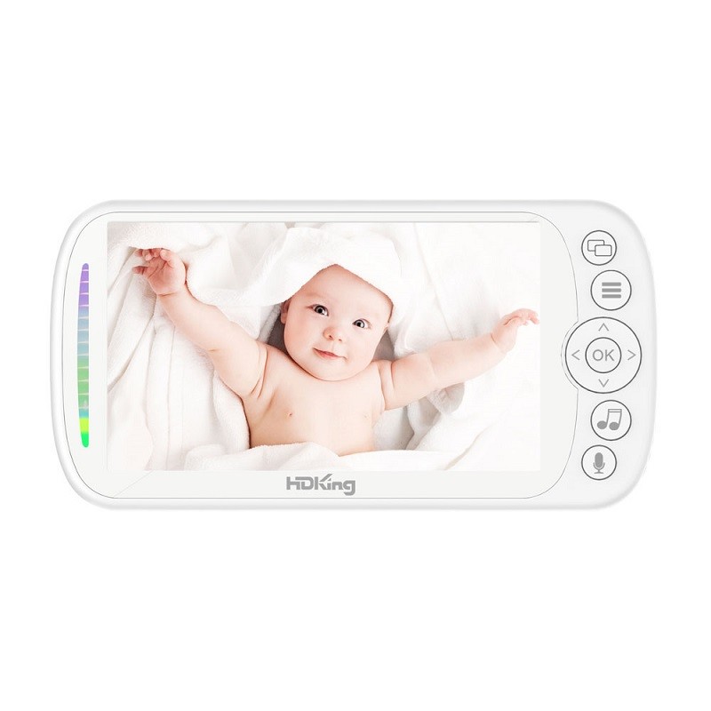 5 Inch Screen 720P Baby Monitor Wireless Video Baby Monitor With Rotating Camera