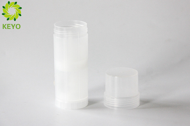 Clear PP Plastic Empty Stick Deodorant Containers Round Shape Capacity 60g