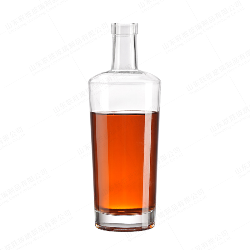 Glass Bottle Personalized 750ML Trapezoid Round Bottle For Spirits