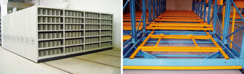 Electric mobile racking system