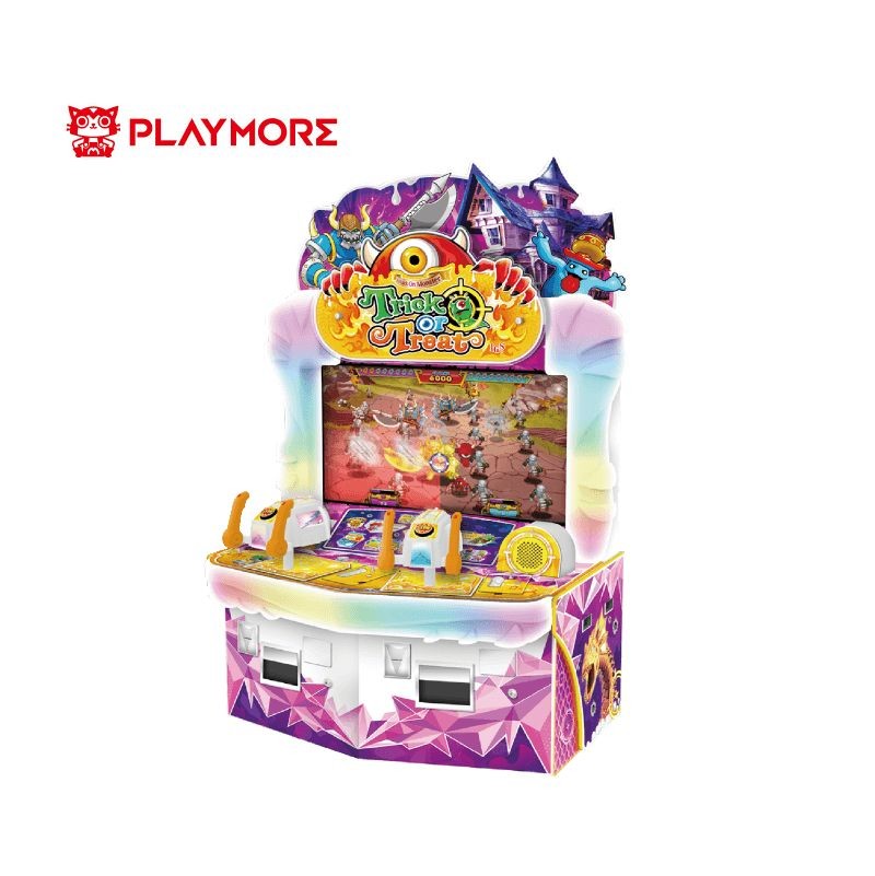 Family Trick Or Treat Simulator Gun Arcade Machine 250KGS 2 Players Beat Monsters