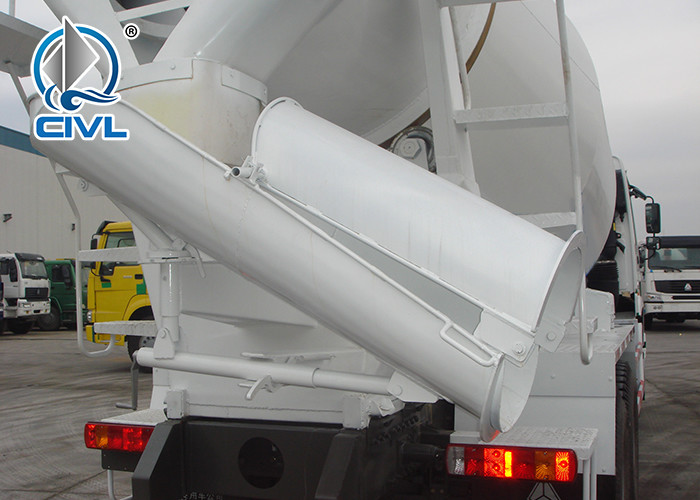 Diesel Fuel Type Concrete Mixing Equipment , Sinotruk Howo 336hp 6x4 8m3 Cement Mixer Truck With Italy Pump