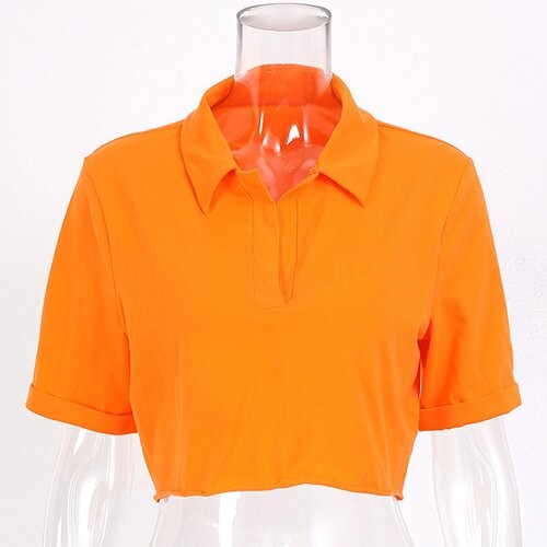 OEM maufactory European and American style polyester v-neck women's new basic foundation looseT -shirt