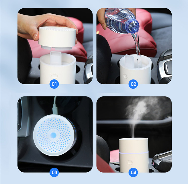 HOMEFISH Button Control USB Colorful Humidifier Aromatherapy Machine 80ml