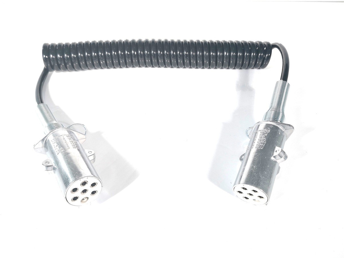 7 Pin S Type Truck Trailer Wiring European Type With Metal Plug And Cable Holder