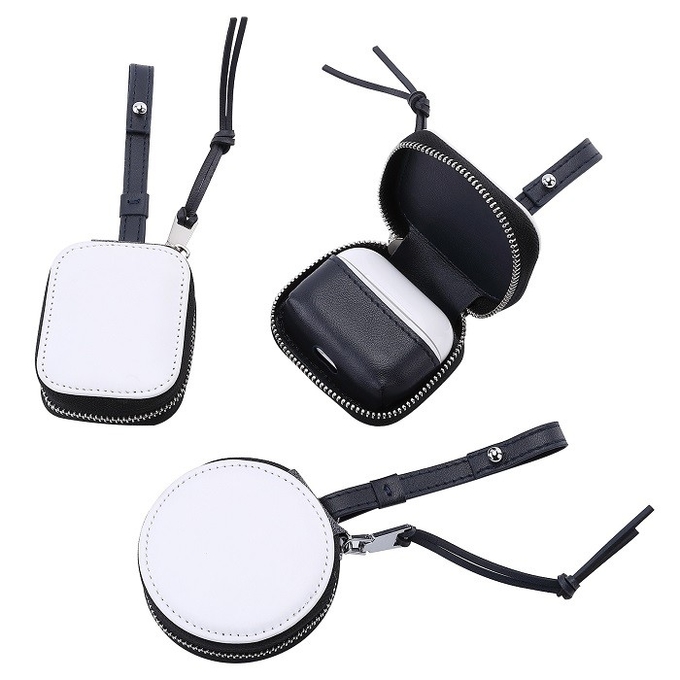 Leather Sublimation Airpods Bag Custom Headphone Bag For Sublimation Photos Printing