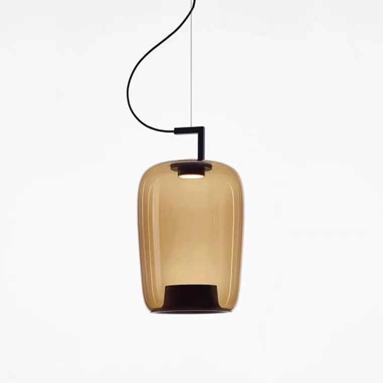 New Amber Glass led Home Design Pendant Lamp For Dinning Room