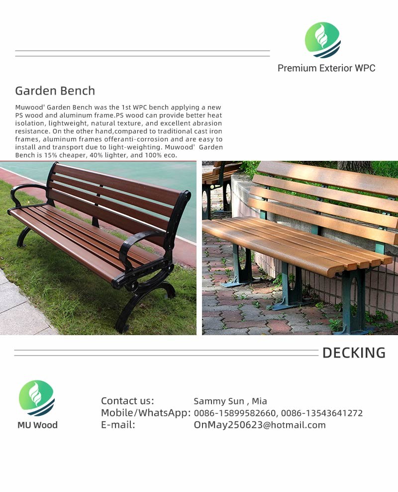 Garden WPC Bench Rotproof sturdy Wood Plastic Composite Chair