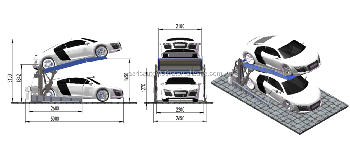 AA4C vehicle parking system auto parking system 2 post vehicle parking lift