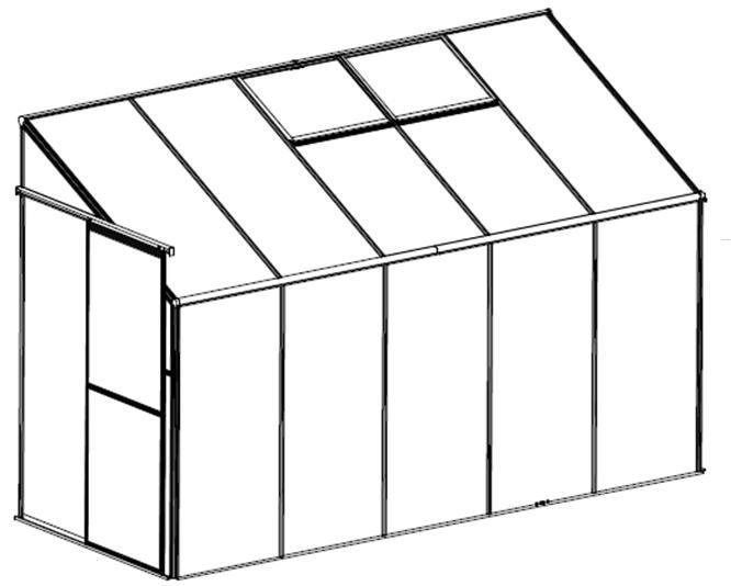 Aluminum Frame Sunshine Room Garden House Wall Mounted Green House