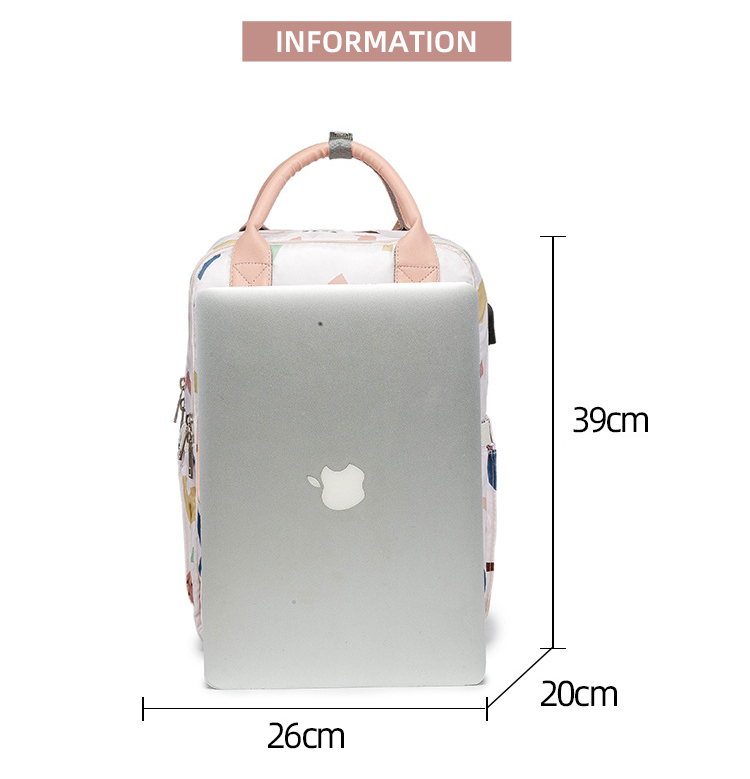 New Print Multi-function Baby Care Backpacks Waterproof Mommy Outdoor Travel Diaper Bags Large Capacity Mom Maternity Mochila