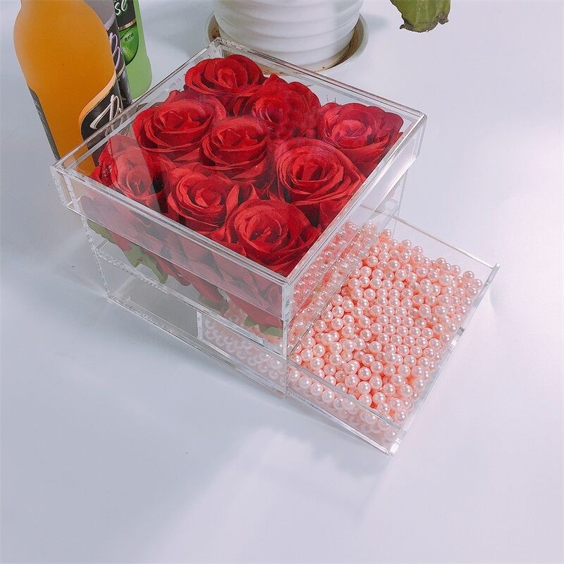 Clear Acrylic Card Box Case, Thick DIY Wedding Box Crystal Clear, Customized Size Logo, for Display Decoration