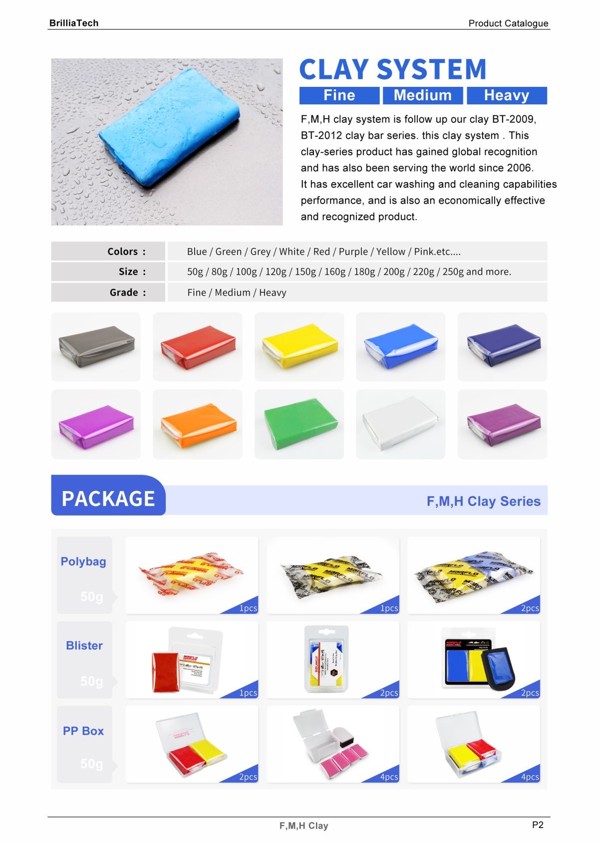 Yellow Blue Clay Bar Kit With Poly Bag Remove Contaminants For Car Paints