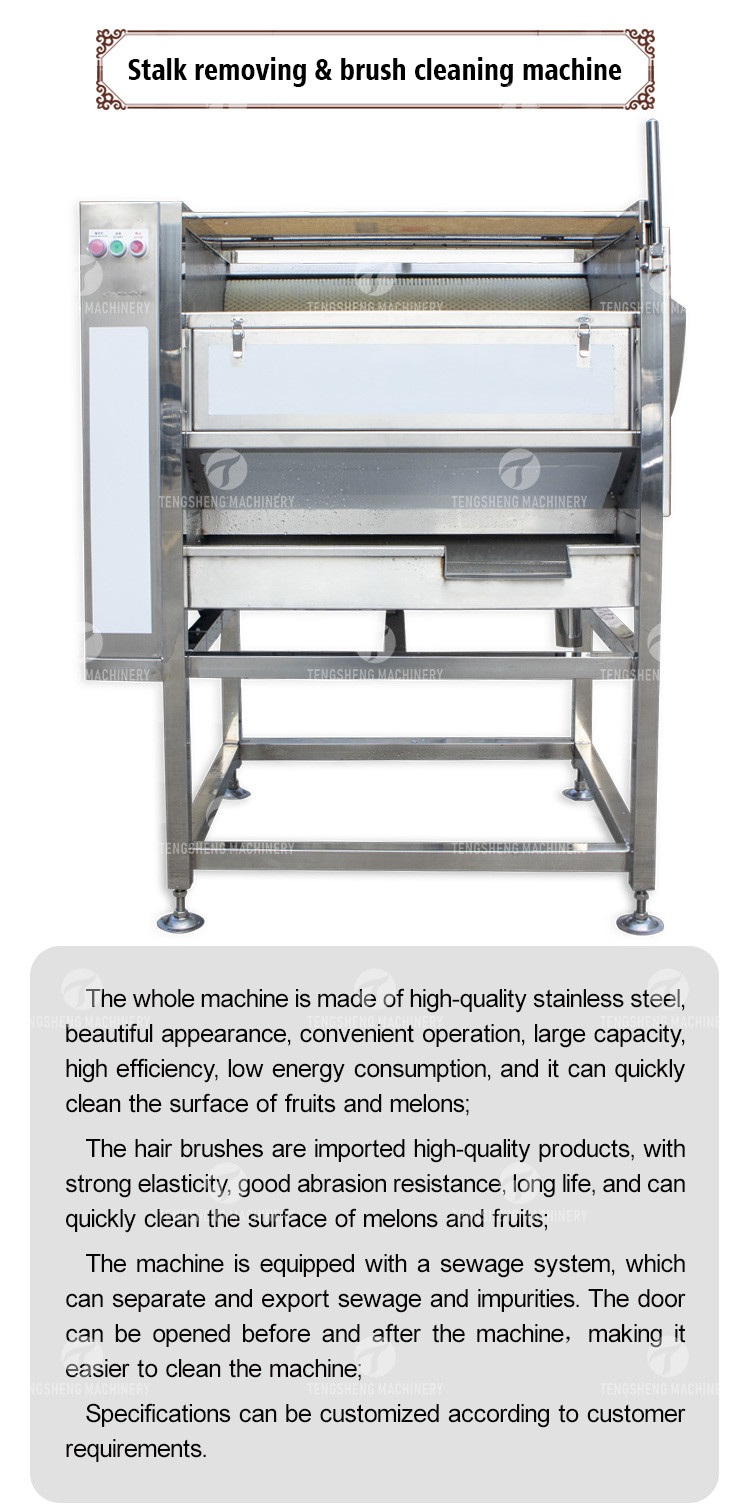 Air Brush Cleansing Citrus Processing Line , Anti Abrasion Sullage Removal Potato Processing Line