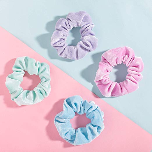 Warrens 11*5CM Large Velvet Hair Scrunchies Packed In Opp Bag