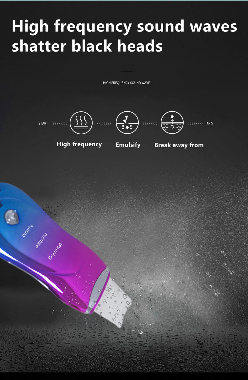 1.26W Facial Ultrasonic Skin Cleanser Deep Cleaning Multipurpose
