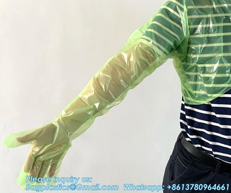 Extended Plastic Disposable Veterinary Long Sleeve Gloves Waterproof Disposable Plastic Arm Length Gloves