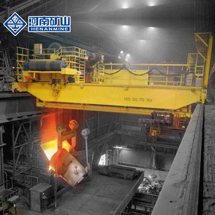 IP54 Red Color 32 TONS Double Girder Overhead Crane For Steel Mill