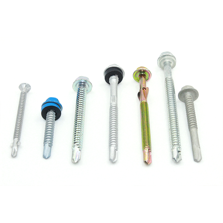 Metric measurement system DIN standard hex flange self-drilling screw with EPDM washer