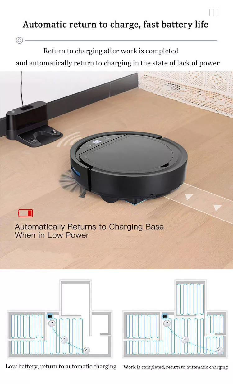 16W Tuya Smart Vacuum Cleaner Multifunction Robotic Auto Vacuum Cleaner