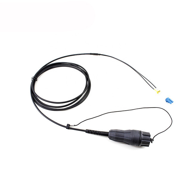 Single Mode Armored Fiber Optic Patch Cable FTTA Outdoor G657A1 Fullaxs To LC Duplex