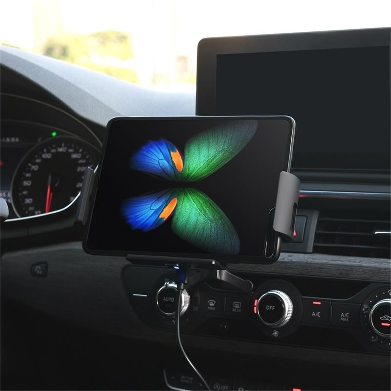 2A 9V Wireless Charging Magnetic Car Mount Qi Auto Clamping Car Phone Holder