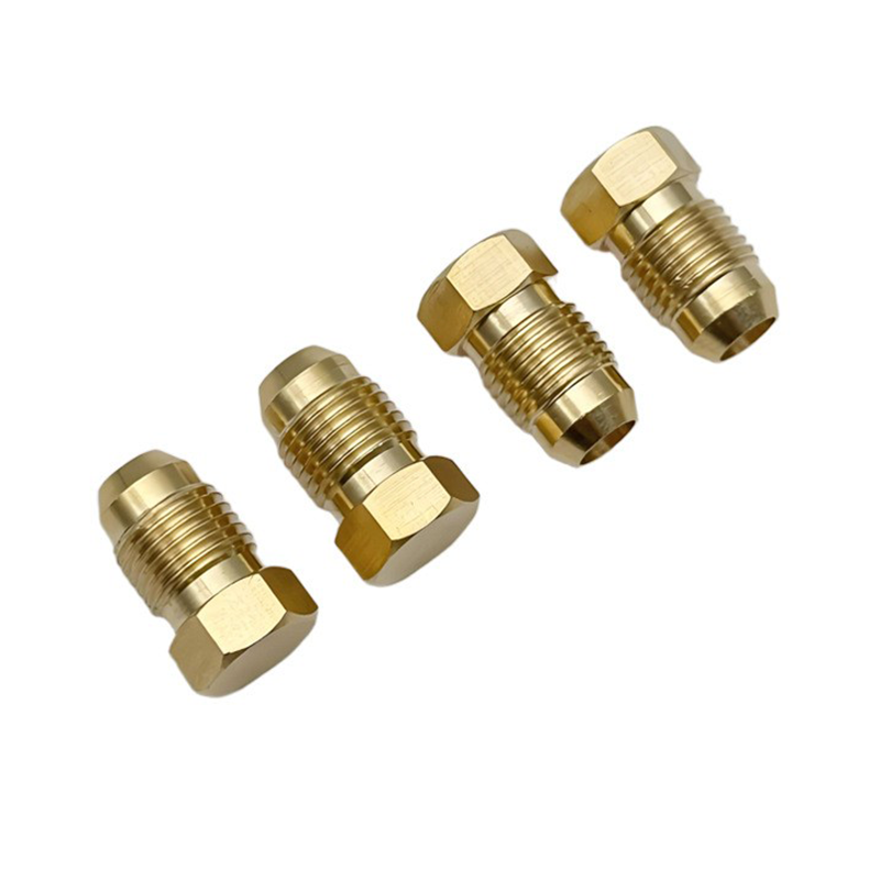 Cylindrical Turning CNC Brass Parts Adapters Machined Components Accessories