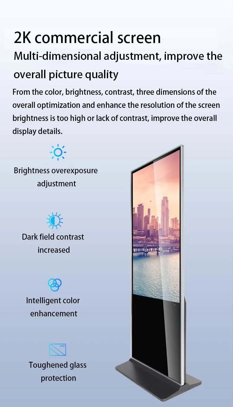 Single Double Sided Advertisement Board 55 Touch Screen Kiosk 1920 X 1080